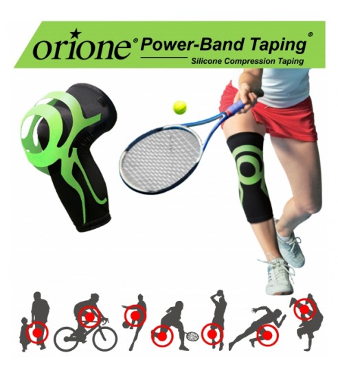 ORIONE POWER BAND – KNIEBANDAGE MIT INTEGRIERTEM KINESIO-TAPING Art. 488