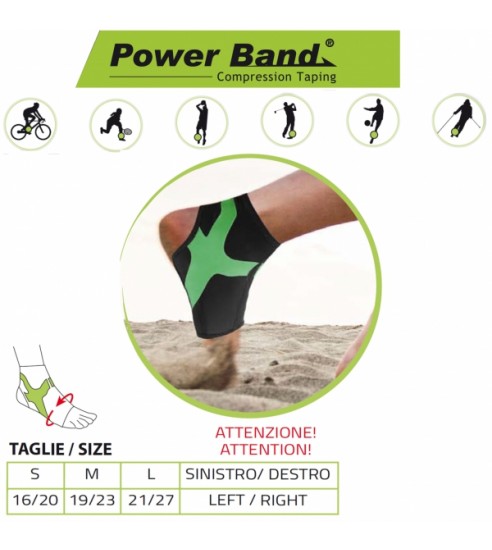 ORIONE CHEVILLERE AVEC KINESIO TAPING POWER BAND Ref. 489