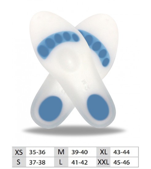 OK PED Plantare in silicone con scarichi a densità differenziata - Paio - Ref. 132